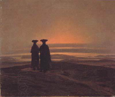 Caspar David Friedrich Two Men at Twilight (mk10) China oil painting art